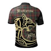 MacKintosh Hunting Modern Tartan Polo Shirt Viking Wolf